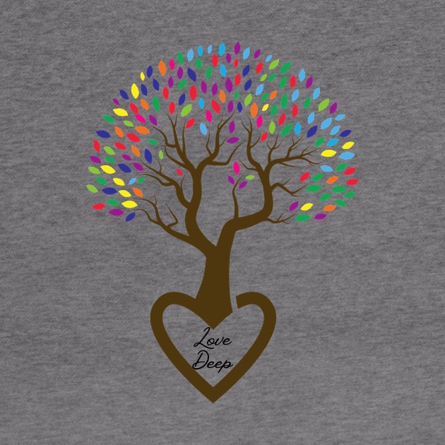 Love Deep Rainbow Tree by Unicorns and Farts